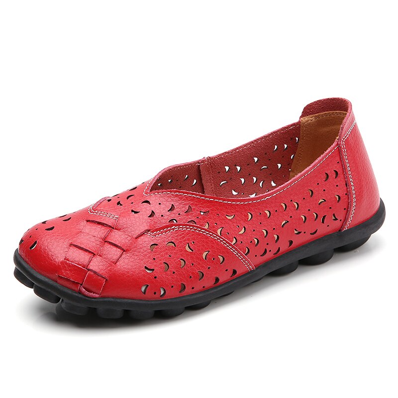 Women Flats Soft Genuine Leather Flat Shoes Woman Loafers-walkjoyful