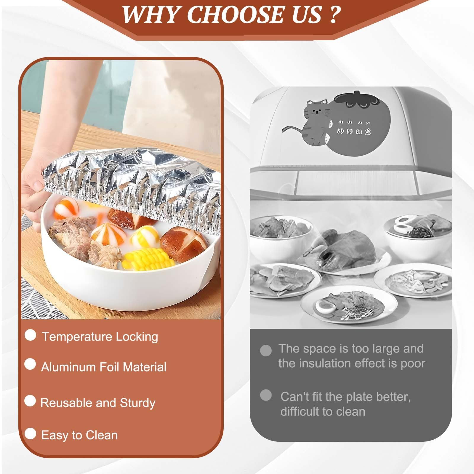 Reusable Aluminum Foil Food Covers