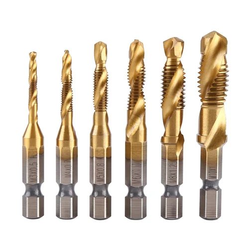 Thread Tap Drill Bits 6Pcs Set