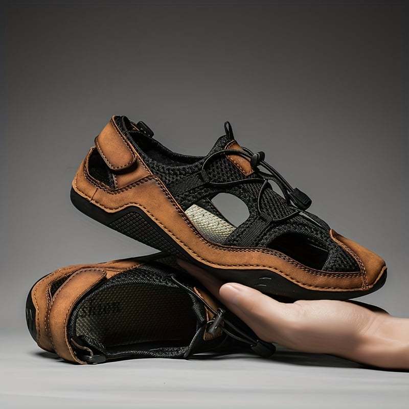 Men's Genuine Leather Non-slip Sandals - Perfect for Outdoor Walking and Hiking in Spring and Summer!-walkjoyful