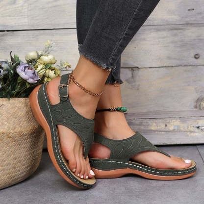 Summer Oxford Women Sandals Flats Slippers Pu Leather Flip Flops Belt Buckle Female Shoes 2022 New Rome Fashion Women Slides-walkjoyful