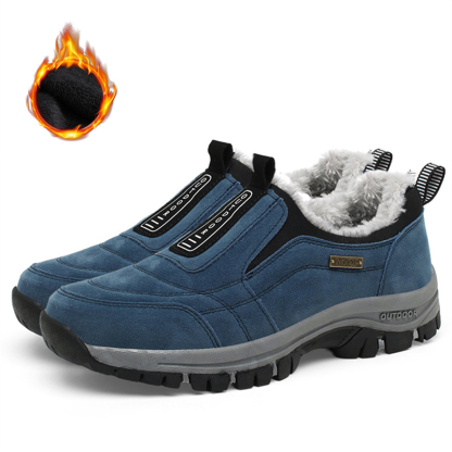 (e??��Best Selling) Men's Comfortable Waterproof Orthopedic Walking Shoes Plus Velvet Shoes