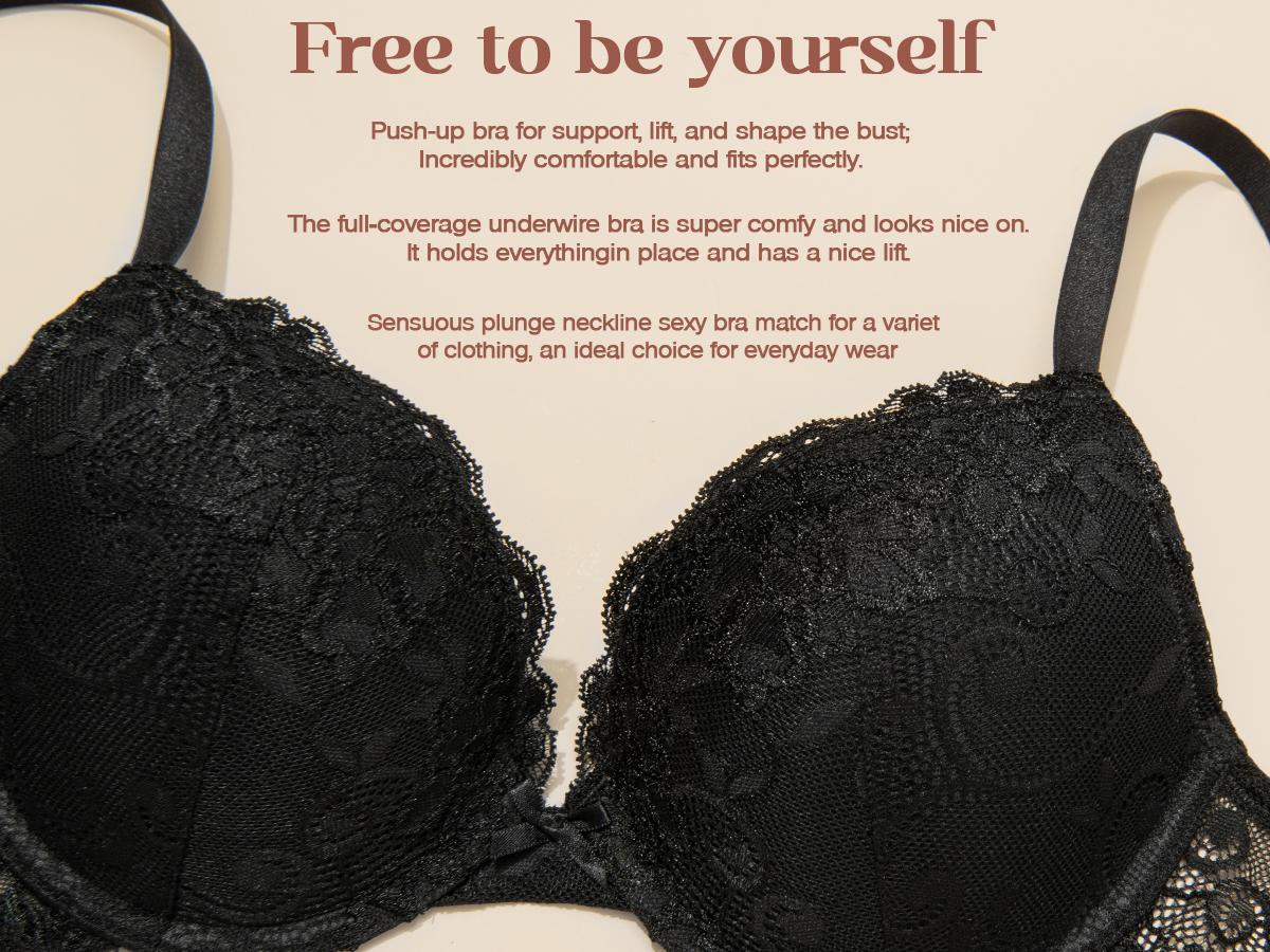 WingsLove Enchante Floral Lace T-shirt Bras Comfort Padded Supportive Full Coverage Underwire Bra for Womenswear WingsLove Enchante Floral Lace T-shirt Bras Comfort Padded Supportive Full Coverage Underwire Bra for Womenswear