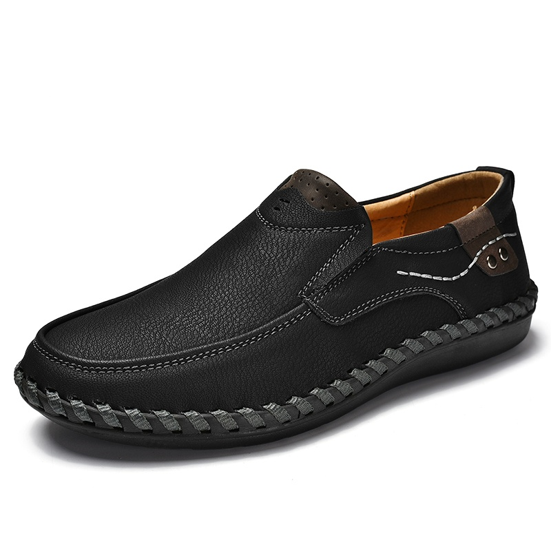 🔥Hot Sale🎁--60% OFF 🎉Mens Handmade Side Zipper Casual Comfy Leather Slip On Loafer-burnzay