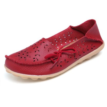 Vanccy- Leather Loafers Flats-walkjoyful
