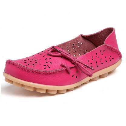 Vanccy- Leather Loafers Flats-walkjoyful