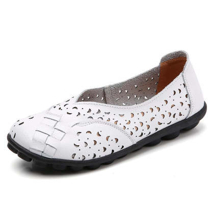 Women Flats Soft Genuine Leather Flat Shoes Woman Loafers-walkjoyful