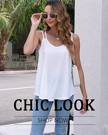 WIHOLL Womens Tank Tops 2025 Flowy Peplum Tops (Size Up 1-2 for Oversized Look) for Women Dressy Sleeveless V Neck Babydoll Tank Tops Fabric Stretchy tank tops summer tops