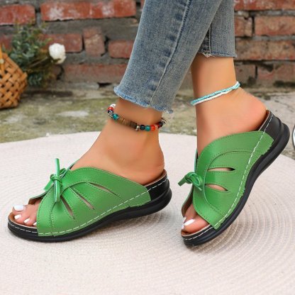 Women Vintage Premium Orthopedic Open Toe Summer Wedges Platform Sandals