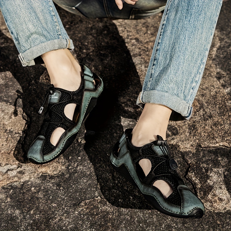 Men's Genuine Leather Non-slip Sandals - Perfect for Outdoor Walking and Hiking in Spring and Summer!-walkjoyful