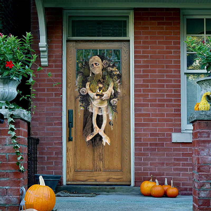 💀Mummy Halloween Wreath