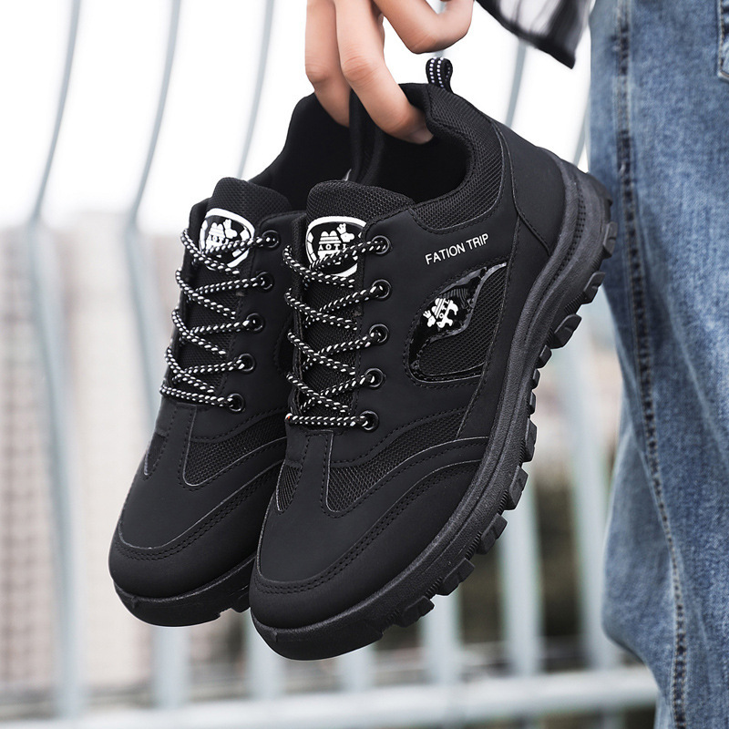 Men's Thickened Sole Elastic Collar Orthopedic Insole Comfortable Outdoor Shoes Casual Shoes-walkjoyful