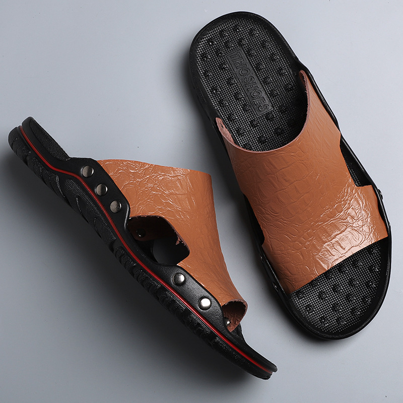 Men's Lightweight Open Toe Slippers - Wear-resistant Non-Slip Comfy Casual Shoes-walkjoyful