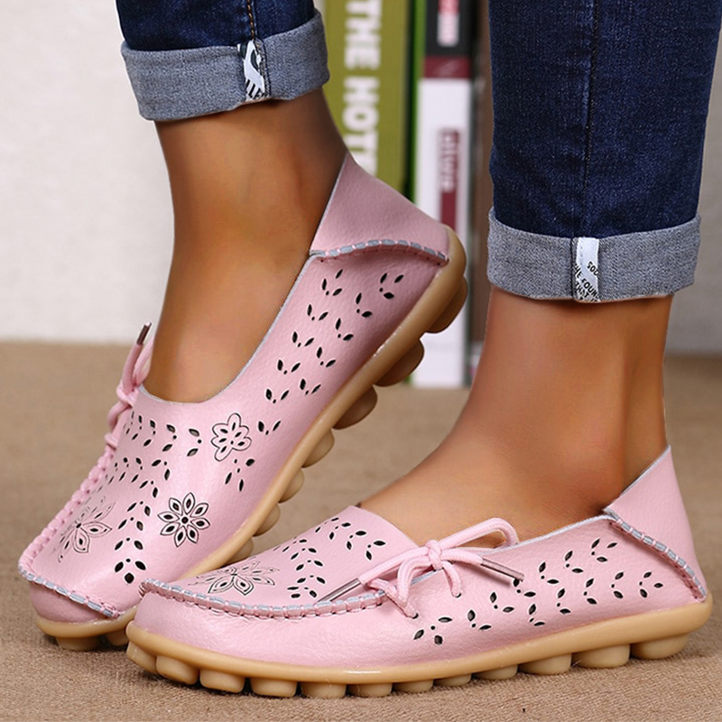 Vanccy- Leather Loafers Flats-walkjoyful