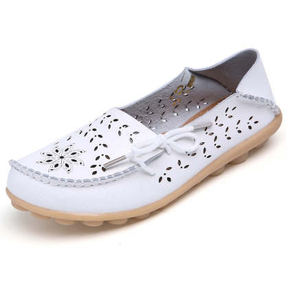 Vanccy- Leather Loafers Flats-walkjoyful