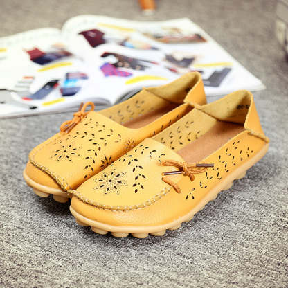 Vanccy- Leather Loafers Flats-walkjoyful