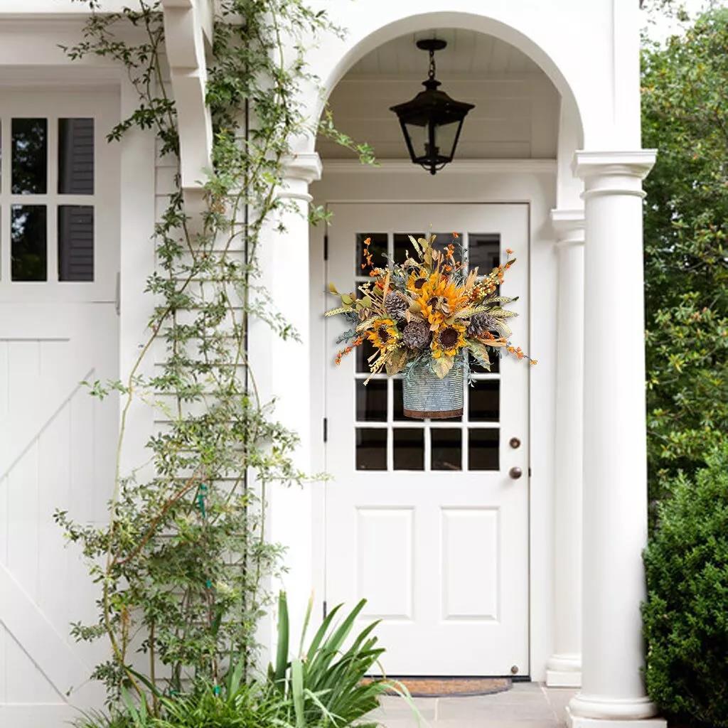 🍁Farmhouse Sunflower Door Wreath