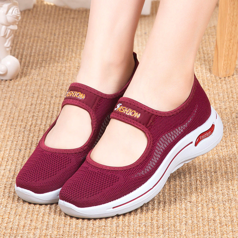 Fashion Hollow Casual Sport Shoes Women Comfort Light Running Women's Shoes Flat Loafers-walkjoyful