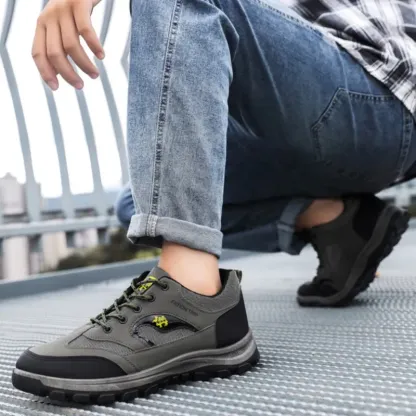 Men's Thickened Sole Elastic Collar Orthopedic Insole Comfortable Outdoor Shoes Casual Shoes-walkjoyful