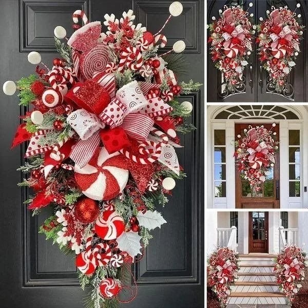 🔥Last Day 49% OFF🔥Cane Christmas Wreath🍭