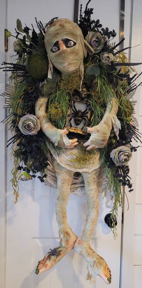 💀Mummy Halloween Wreath