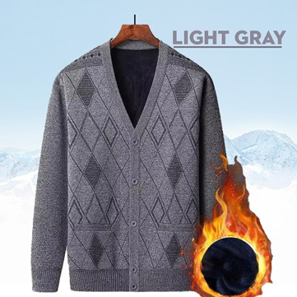 ☃️❄️ Winter Hot Sale 49% OFF 🔥 Men's Fur-lined Fleece High Quality Cardigan