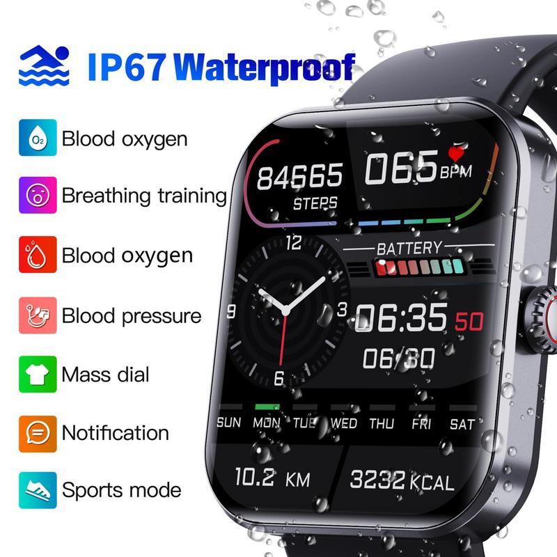 🔥🔥All day monitoring of heart rate and blood pressure💯Bluetooth fashion smart watch⌚