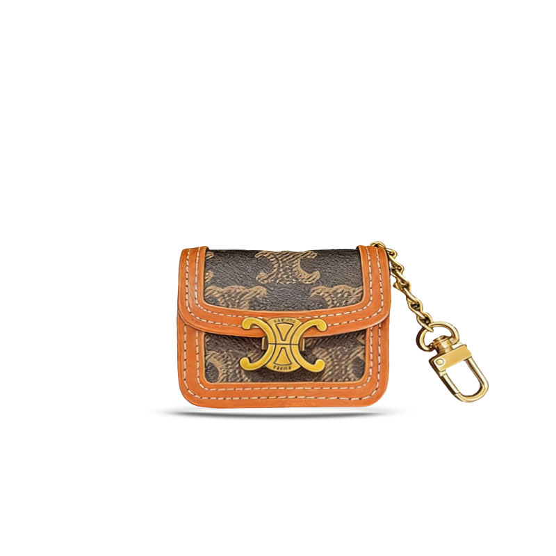 Luxury Leather CL AirPods Cases Dark Brown-GECL140