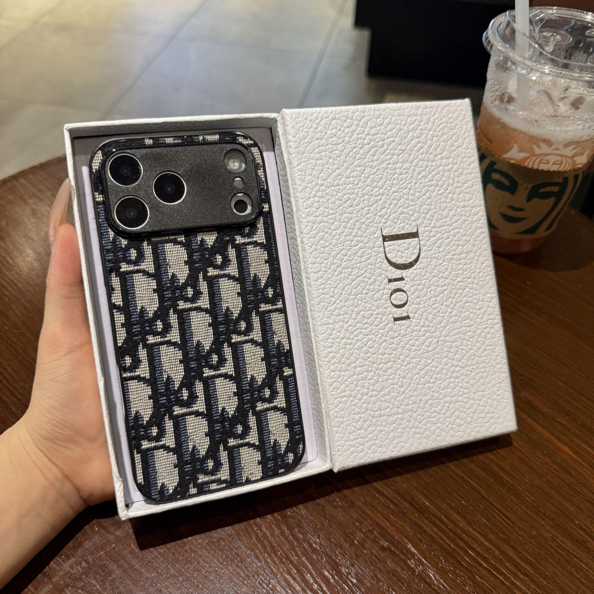 Leather CD iPhone Case With Lens Protection For iPhone 17 Series Black-QBS251023