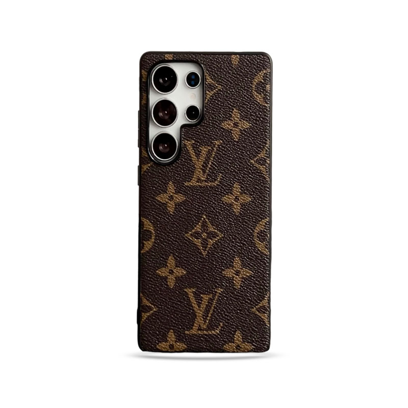 Leather Samsung Monogram Phone Case With Card Holder And Strap-DJB2509015