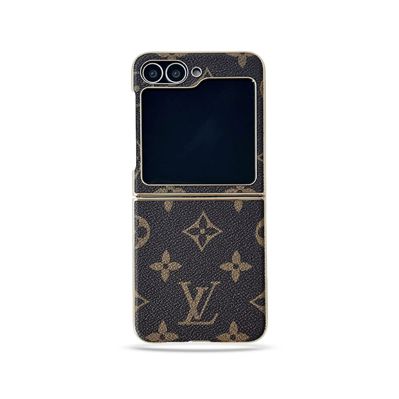 Leather Samsung Monogram Phone Case With Card Holder And Strap-DJB2509015