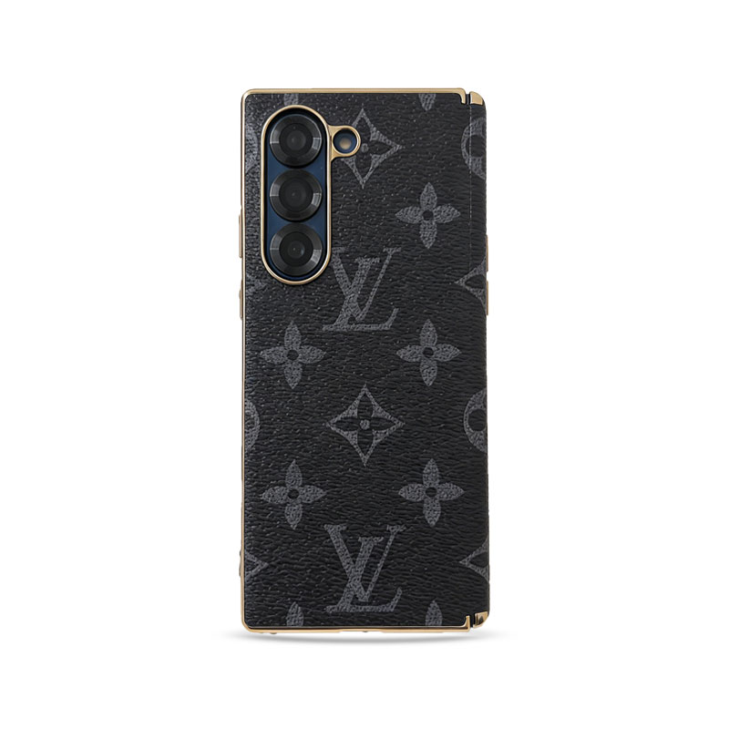 Leather Samsung Monogram Phone Case With Card Holder And Strap-DJB2509015