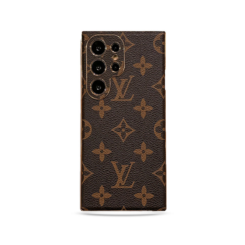 Leather Samsung Monogram Phone Case With Card Holder And Strap-DJB2509015