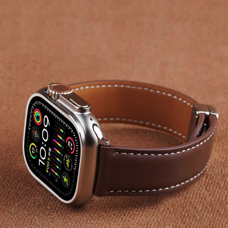  Leather Strap for Apple Watch Brown-NPK241104-GTOCASE