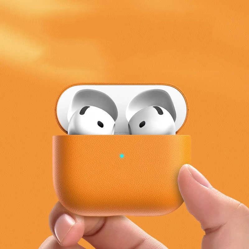 Leather Case For AirPods 3 Orange-CSK241104-GTOCASE