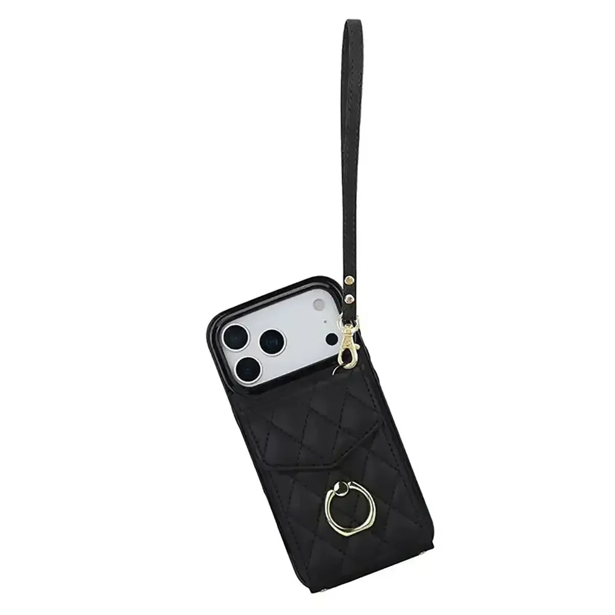 High-quality Leather  iPhone Case With Wallet And Crossbody Strap -GE176