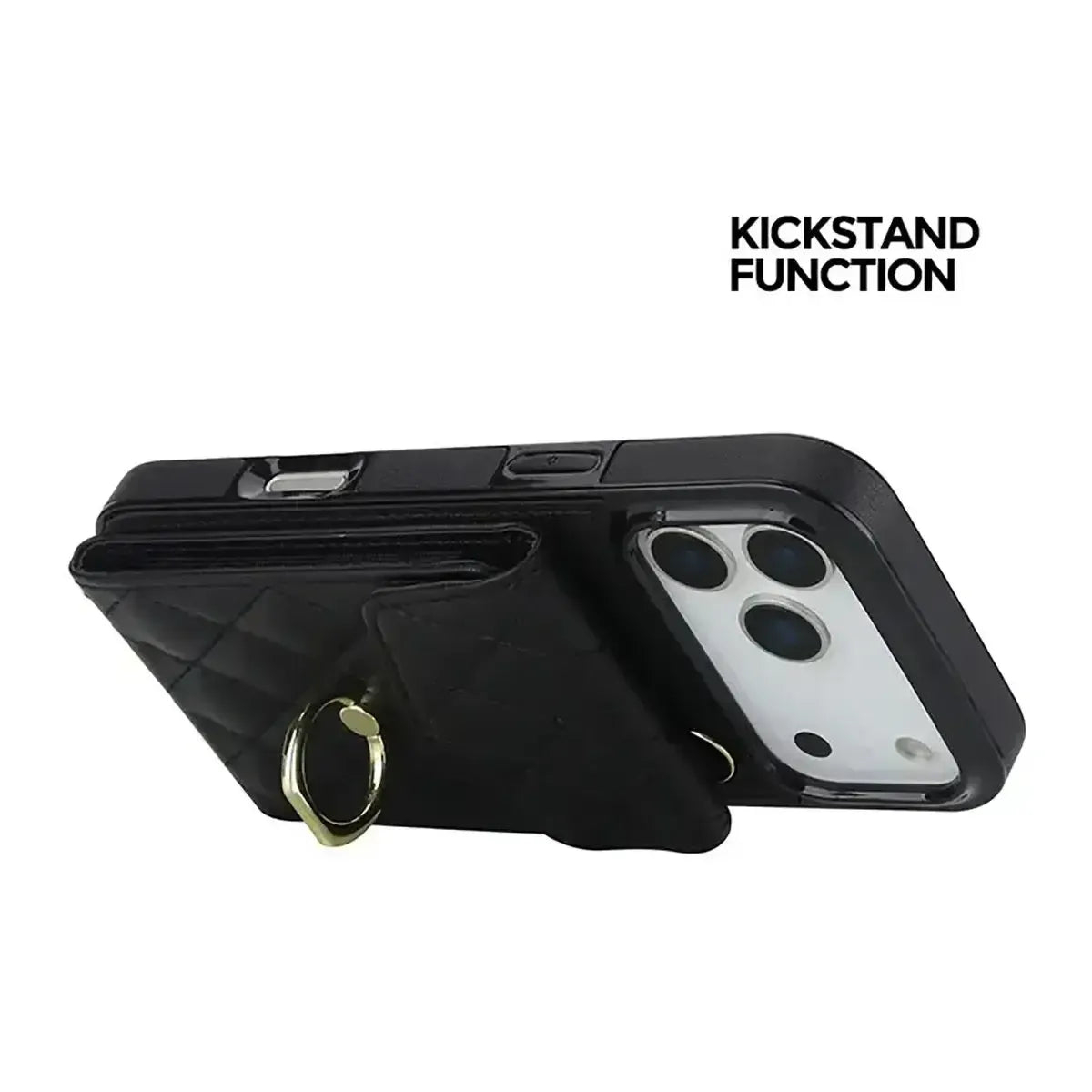High-quality Leather  iPhone Case With Wallet And Crossbody Strap -GE176
