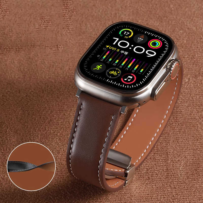  Leather Strap for Apple Watch Brown-NPK241104-GTOCASE
