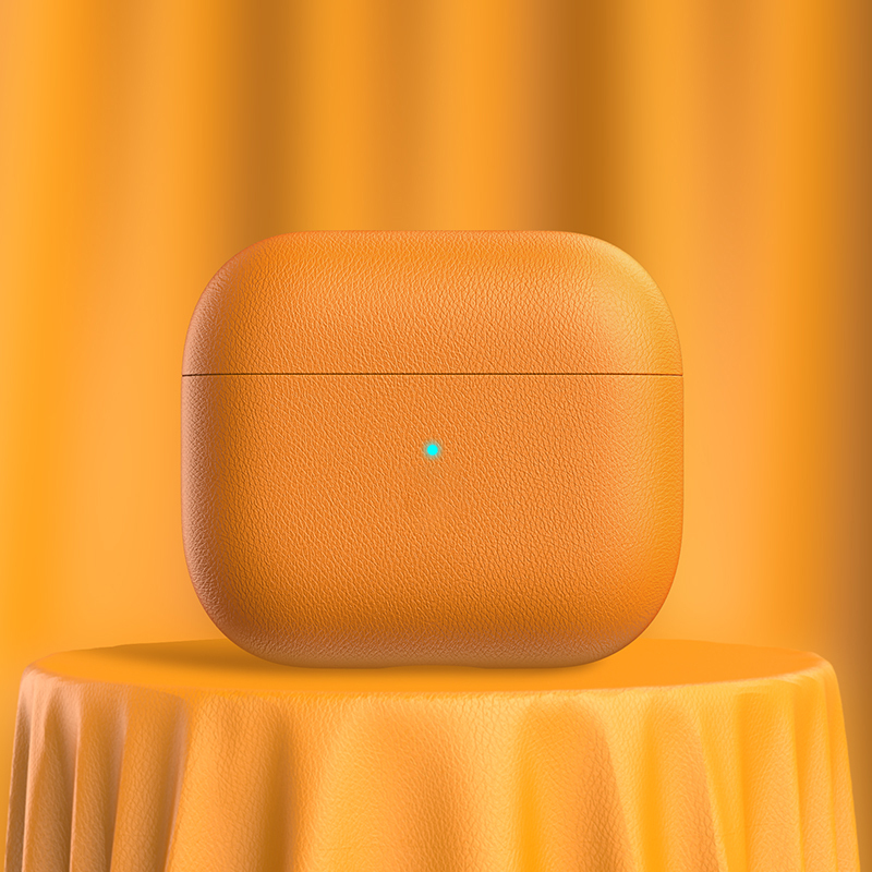 Leather Case For AirPod Orange-CSK241104-GTOCASE