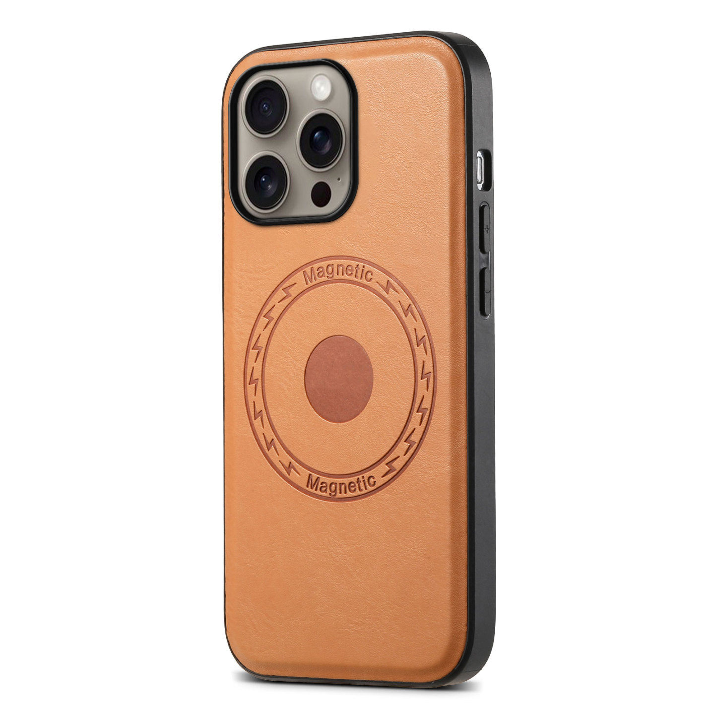 Leather Phone Case For iPhone Brown (Compatible With Magsafe)-CXK241852-GTOCASE