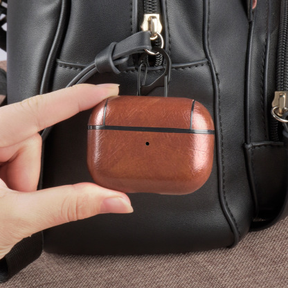 Leather Case For AirPods 3rd Generation Brown-ZP240703-GTOCASE
