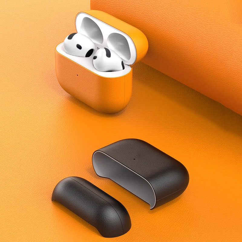 Leather Case For AirPods Pro Orange-CSK241104-GTOCASE