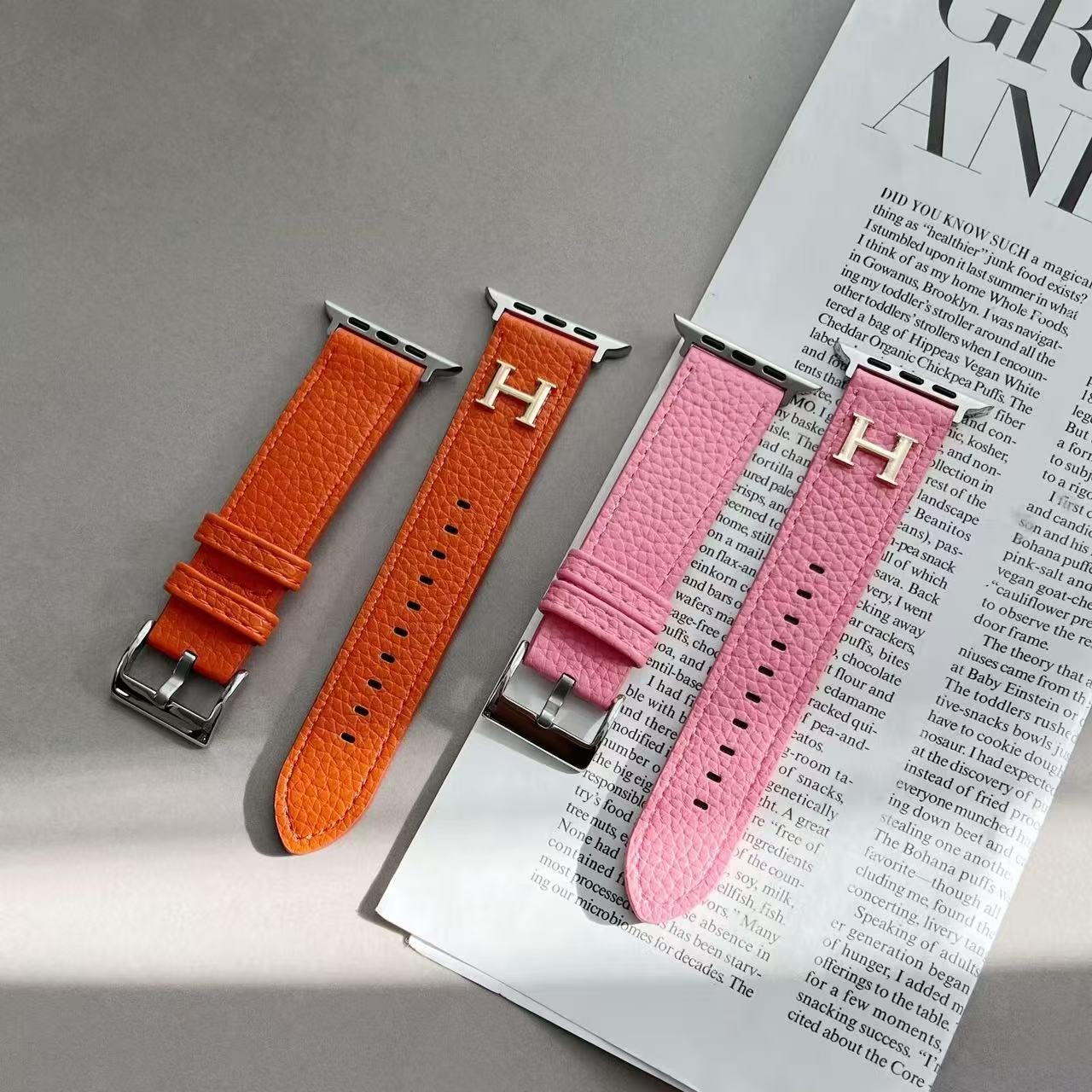 Elegant H Apple Watch Band Orange-GEH120