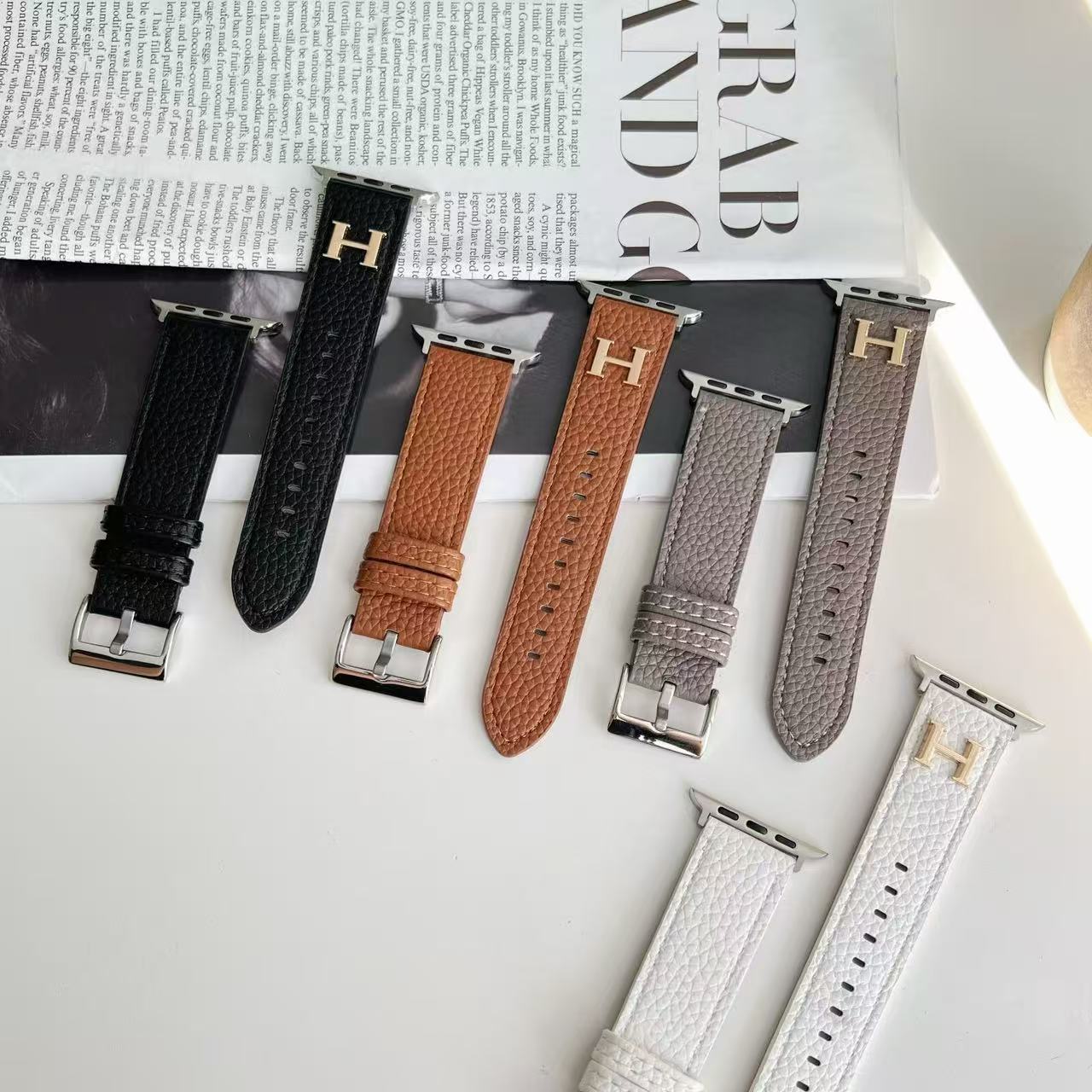 Elegant H Apple Watch Band Orange-GEH120