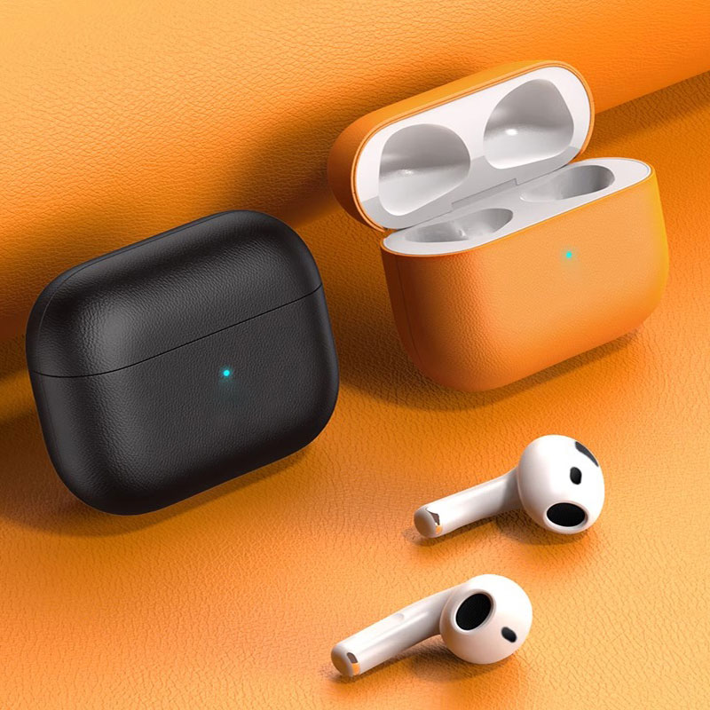 Leather Case For AirPods Pro Orange-CSK241104-GTOCASE