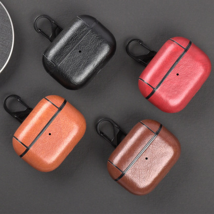  Leather Case For AirPods Pro Brown-ZP240703-GTOCASE
