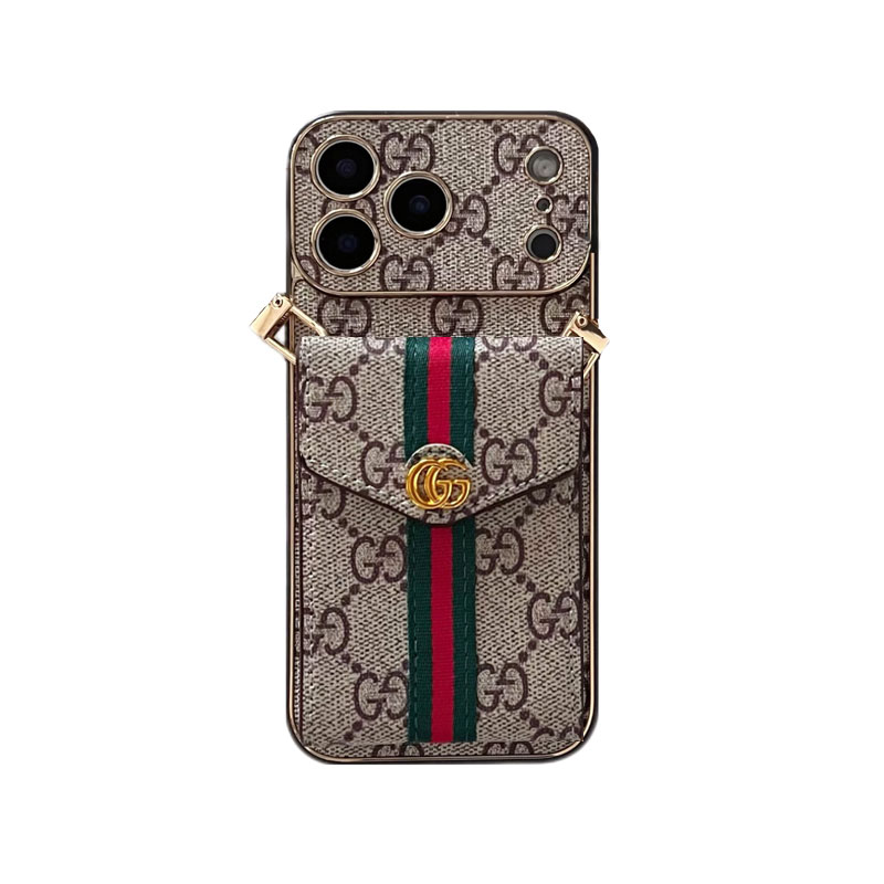Classic GG iPhone Case With Card Holder And Strap For iPhone 17 Series-GEGG003