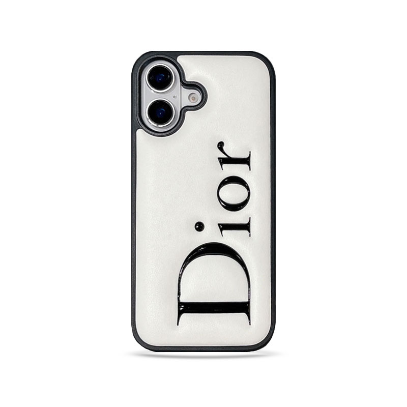 Leather CD iPhone Case White-DAK251205