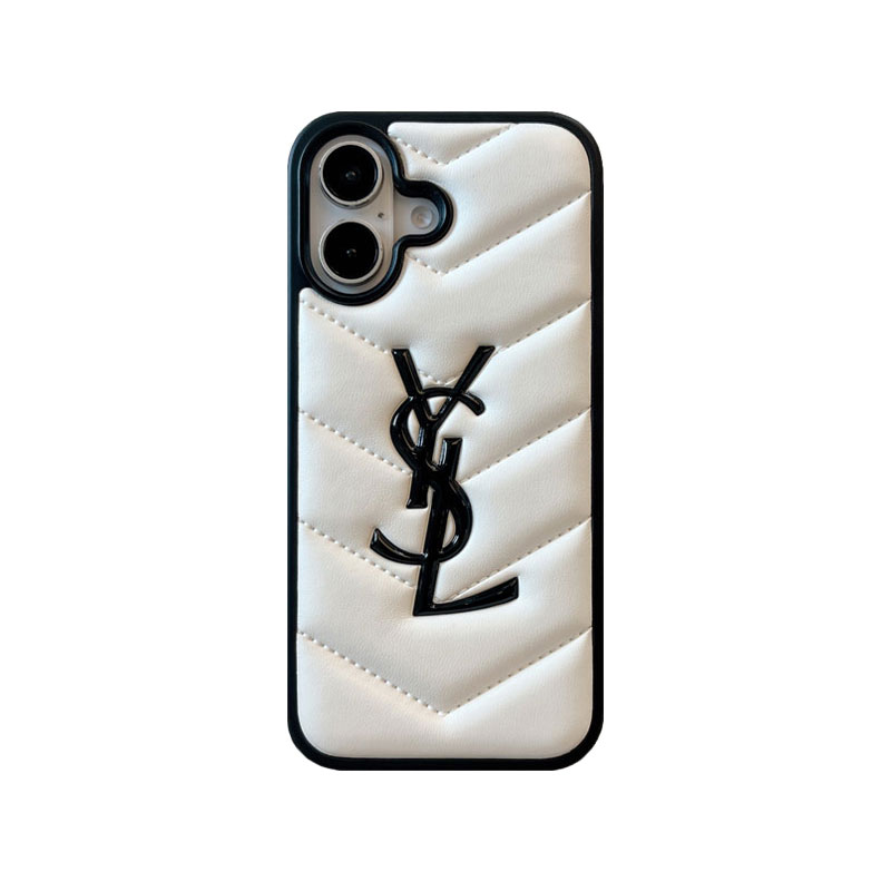 Leather Puffer YL iPhone Case White-WLK251101