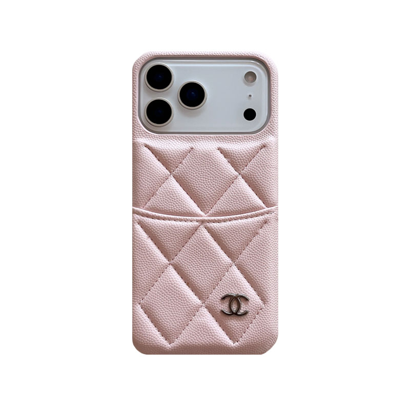 Leather CC iPhone Case With Card Holder White For iPhone 17 Series-GECC023